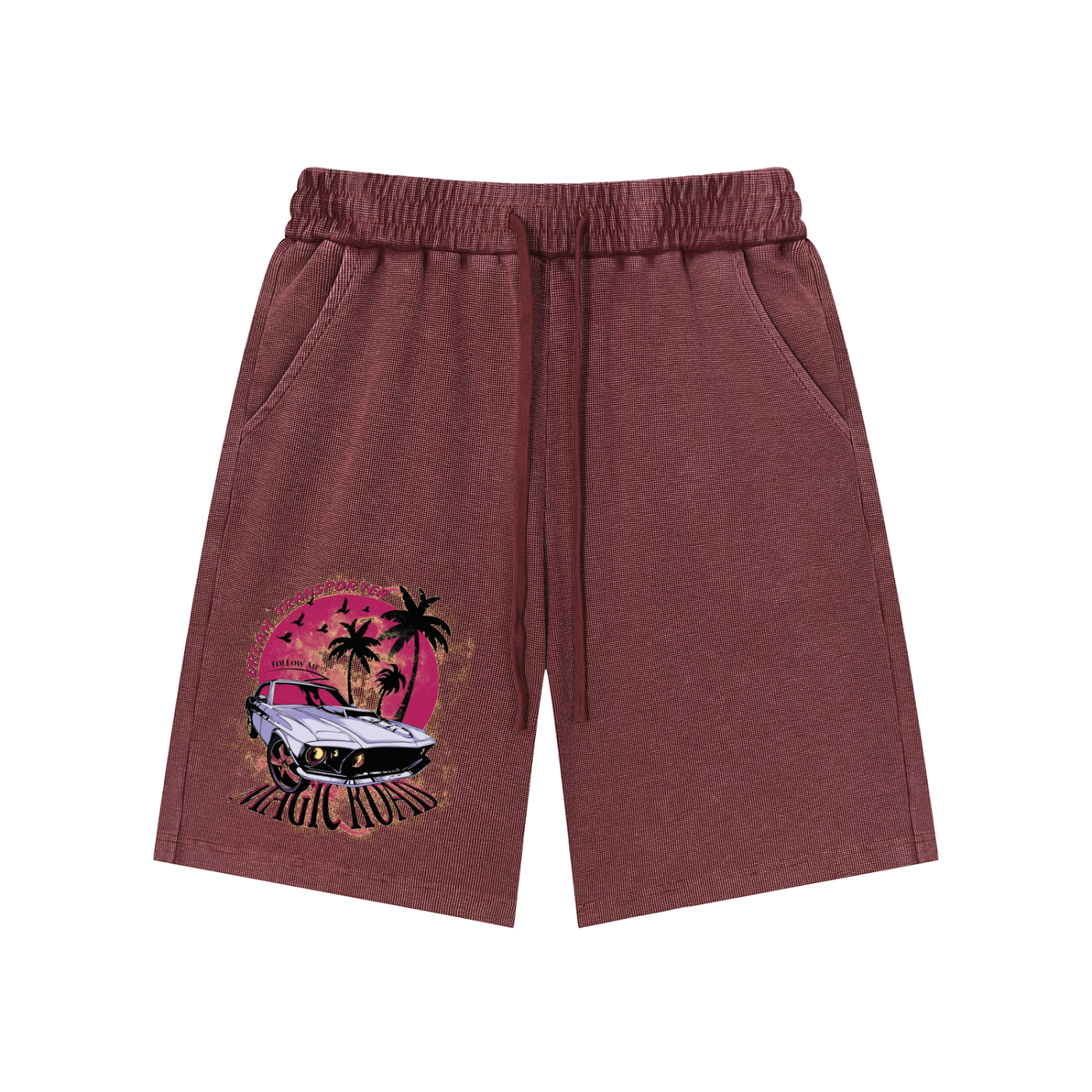 Mineral Wash Waffle Knit Shorts