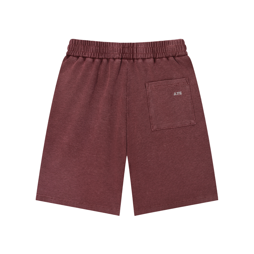 Mineral Wash Waffle Knit Shorts