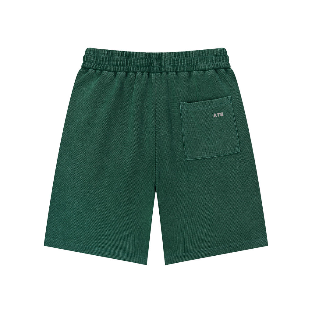 Mineral Wash Waffle Knit Shorts