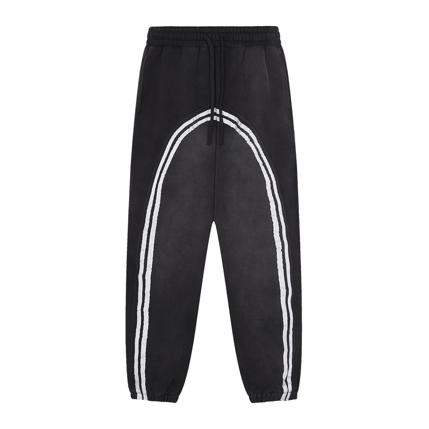 Sun Fade Contrast Tape Fleece Jogged Sweatpants
