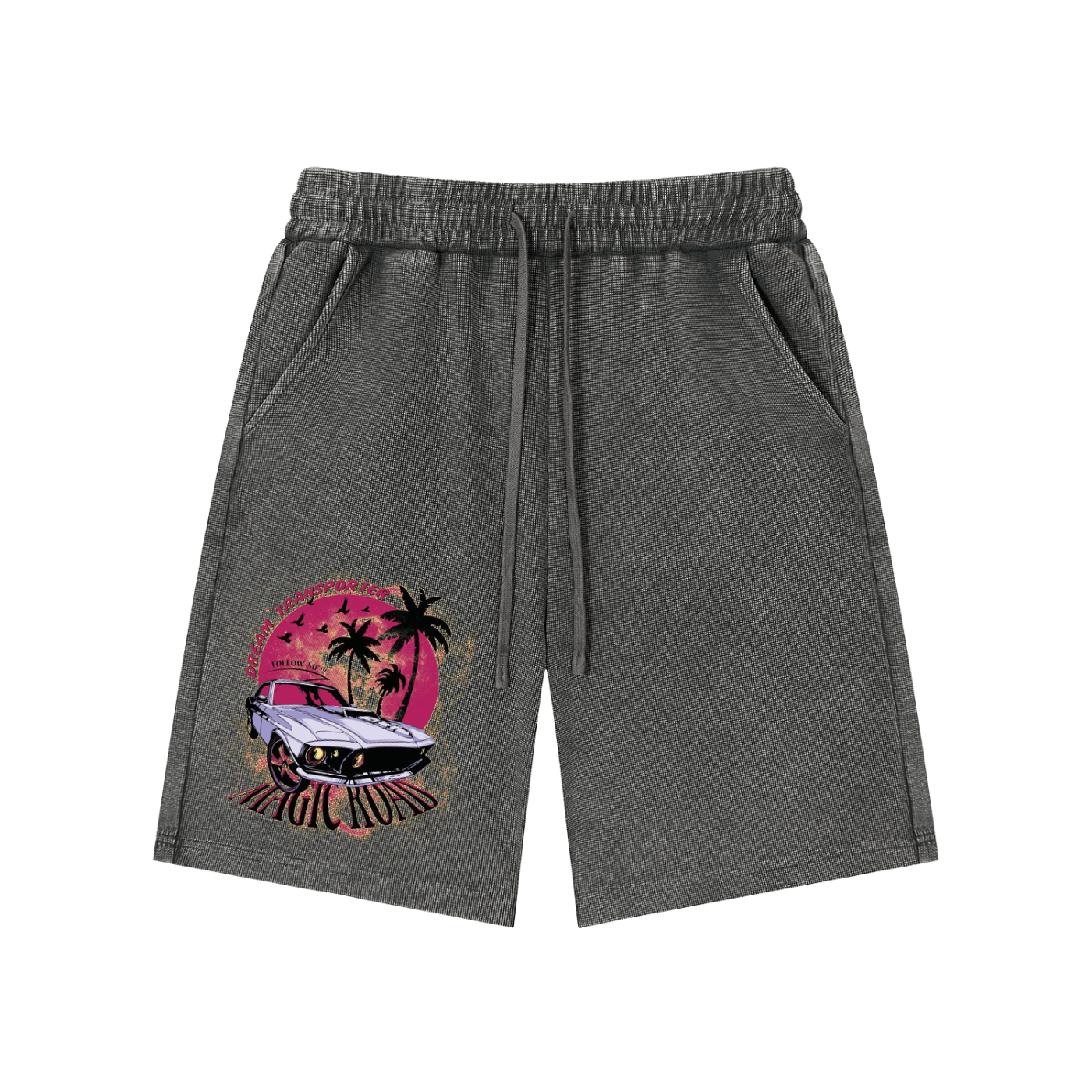 Mineral Wash Waffle Knit Shorts