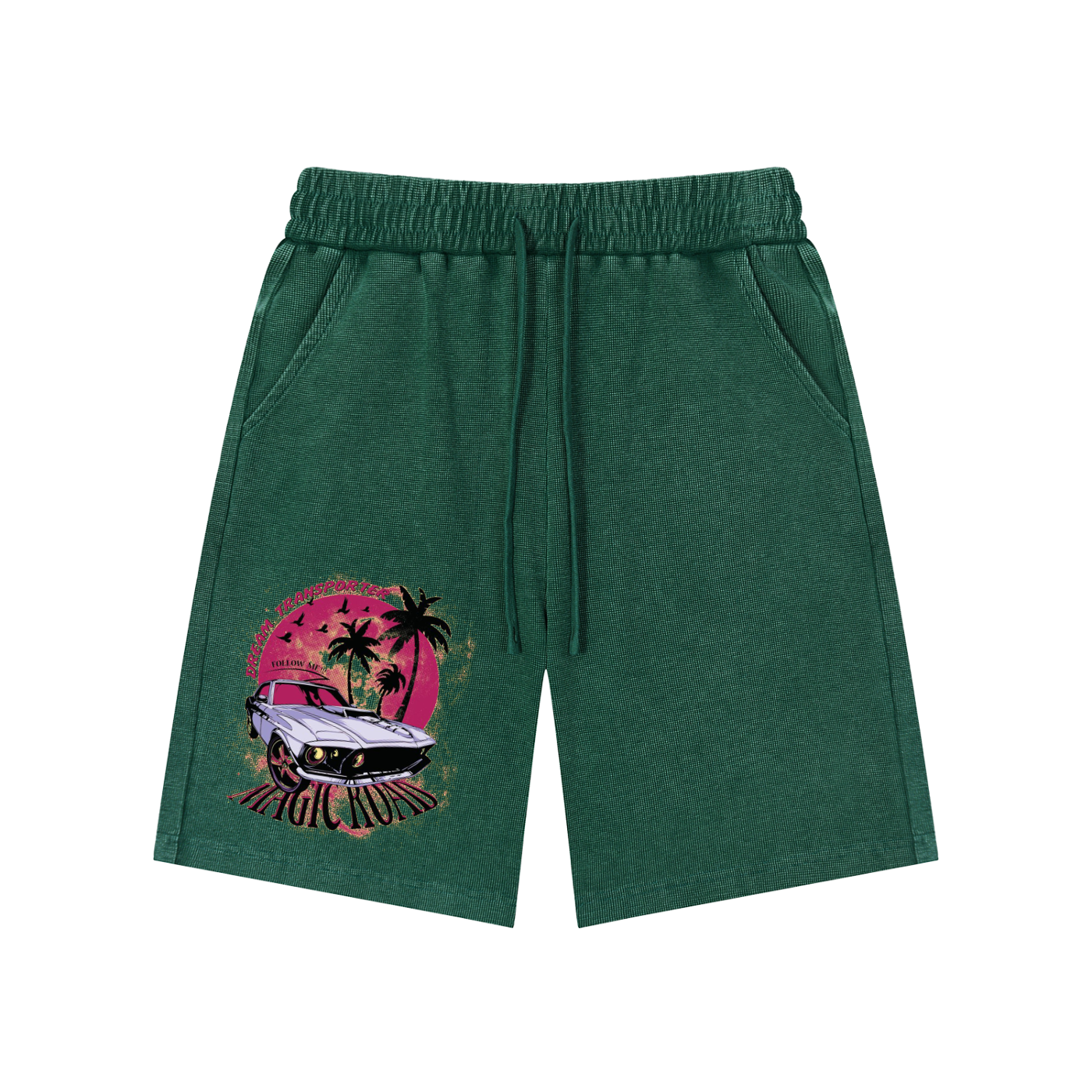 Mineral Wash Waffle Knit Shorts