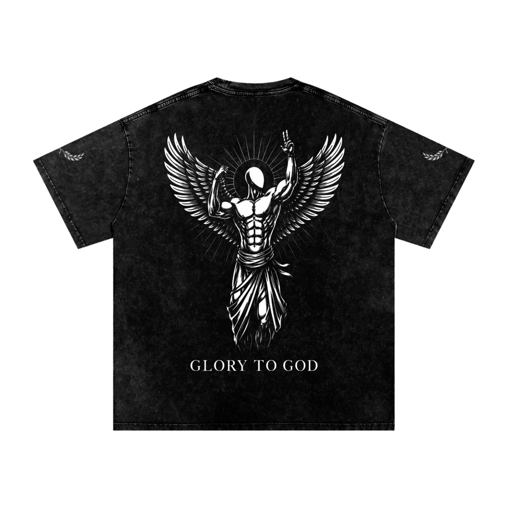 Snow Washed Oversized Cotton T-Shirt