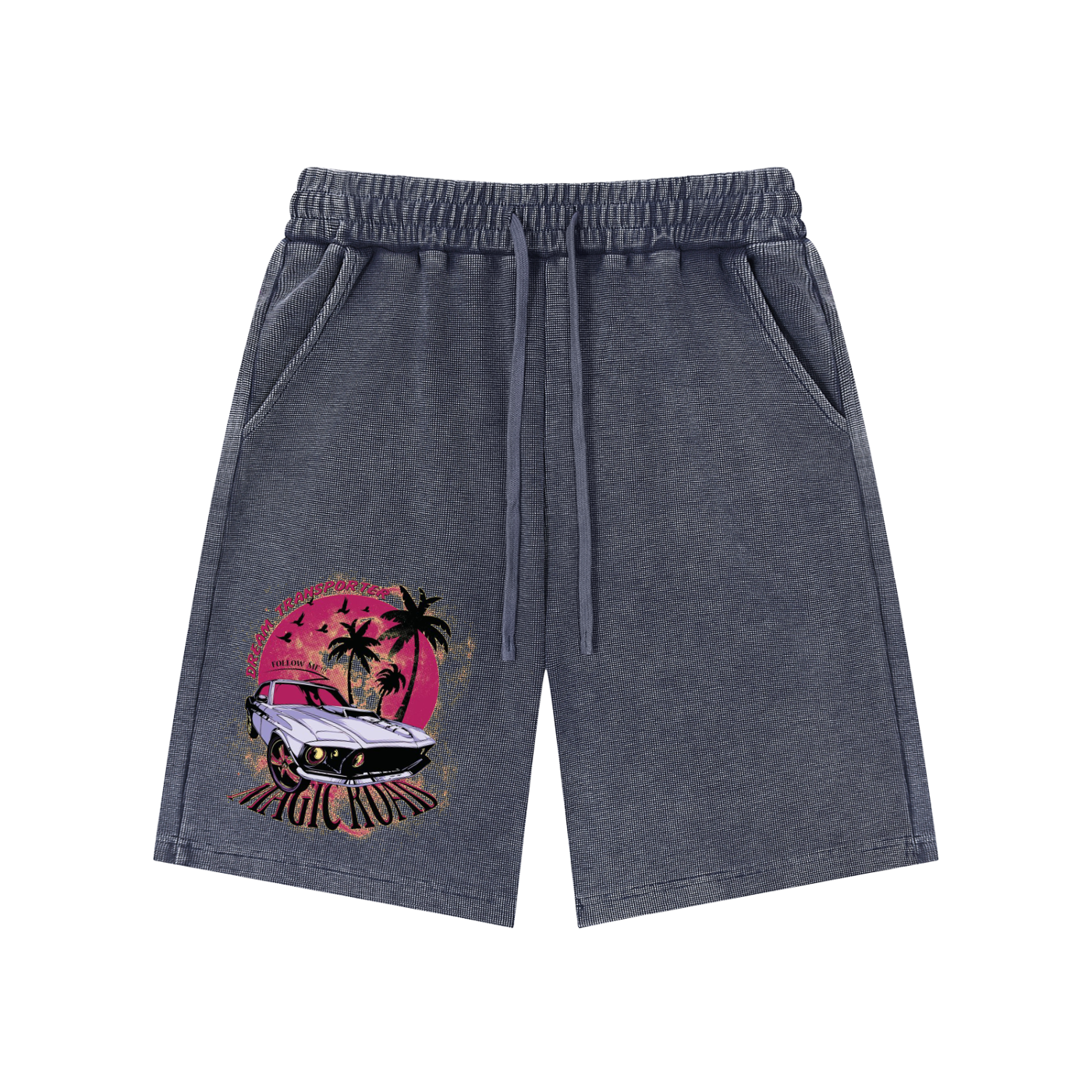 Mineral Wash Waffle Knit Shorts